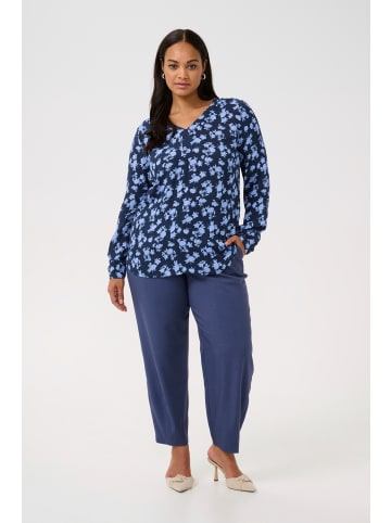 KAFFE curve Langarm-Bluse KCami in Midnight M./Ebb&Flow Flower
