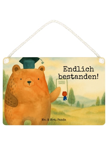 Mr. & Mrs. Panda Deko Schild Bär Prüfung Design mit Spruch in Weiß