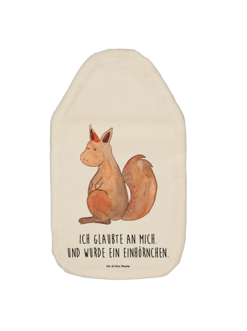 Mr. & Mrs. Panda Wärmflasche Einhorn Glauben mit Spruch in Weiß