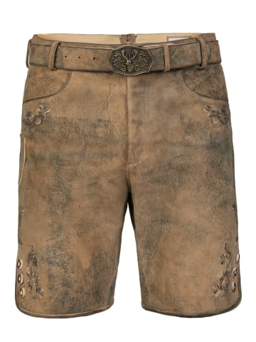 Edelnice Kurze Wildbock Lederhose Paul in braun