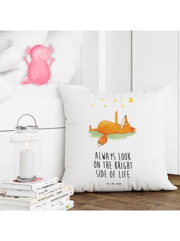 Mr. & Mrs. Panda Kissen 40x40 Fuchs Sterne mit Spruch in Weiß