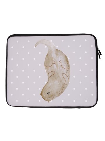 Mr. & Mrs. Panda Laptoptasche Otter Kopfüber ohne Spruch in Grau Pastell