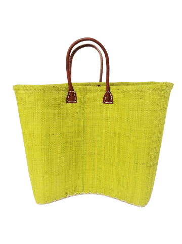 Le Comptoir de la Plage Korbtasche "Belo" GM Unis " in Grün Anis (L) 40x (B) 32 cm