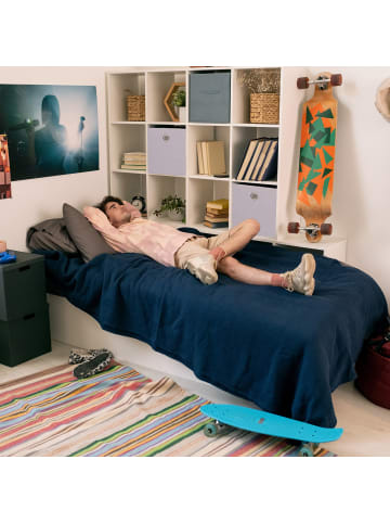relaxdays 2 x Aufbewahrungsbox in Weiß - (B)30,5 x (H)30,5 x (T)30,5 cm