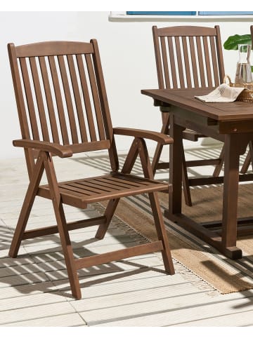 Beliani Gartenstuhl AMANTEA in Braun - (W) 54 x (H) 105 x (L) 69 cm