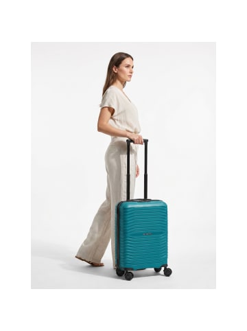 Stratic Shine 4 Rollen Kabinentrolley 55 cm petrol