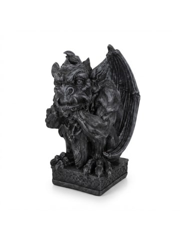 relaxdays Gargoyle Figur in Grau - (B)28 x (H)42 x (T)28 cm