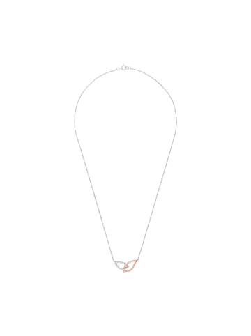 Amor Kette mit Anhänger Silber 925, rhodiniert+rosévergoldet in Bicolor