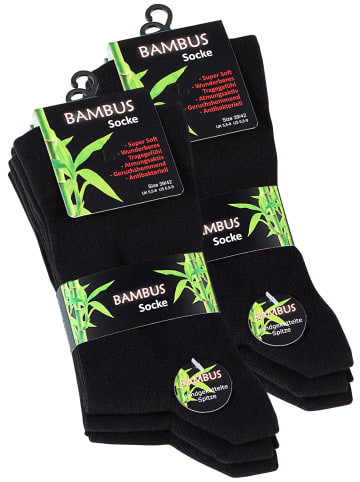 Vincent Creation® "BAMBUS" Socken 6 Paar in schwarz