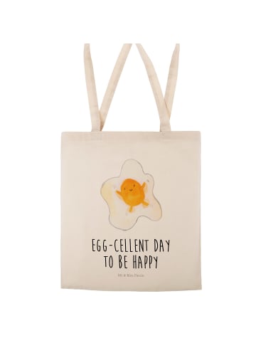 Mr. & Mrs. Panda Einkaufstasche Spiegelei Ei mit Spruch in Creme