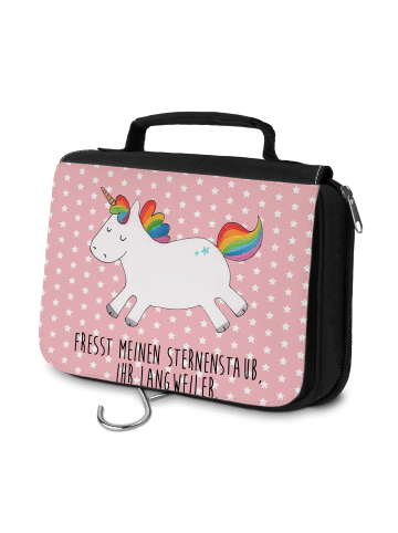 Mr. & Mrs. Panda kosmetiktäschchen Einhorn Happy mit Spruch in Rot Pastell