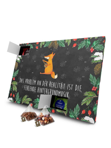 Mr. & Mrs. Panda Tee Adventskalender Fuchs Gitarre mit Spruch in Kreidetafel