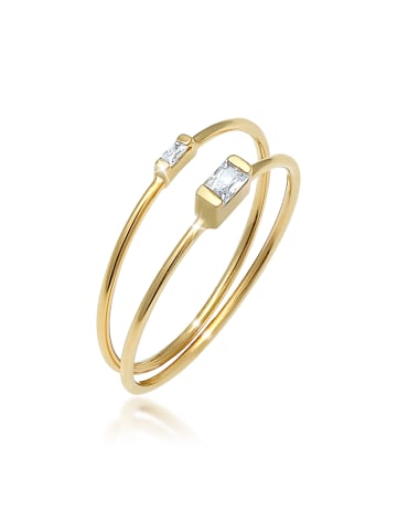 Elli Ring 925 Sterling Silber Ring Set in Gold