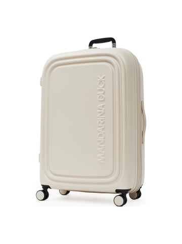 Mandarina Duck Logoduck + 4 Rollen Trolley L 75 cm in white mocha