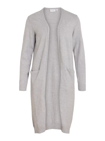 Vila Strickjacke in Light Grey Melange