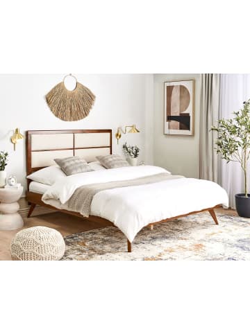 Beliani 3-tlg Doppelbett POISSY in Braun/Beige