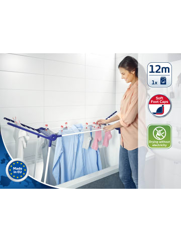 Leifheit Standtrockner Pegasus 120 Solid Bath weiß blau 149,0 x 43,0 x 93,0 cm