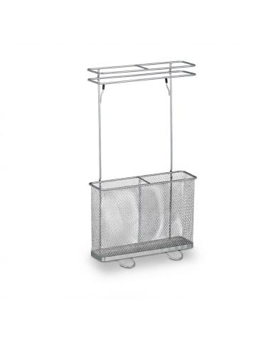 relaxdays Regenschirmständer in Silber - (B)30,5 x (H)54 x (T)15 cm