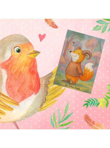 Mr. & Mrs. Panda neujahrskarte Widder Astologie Design ohne Spruch in Weiß