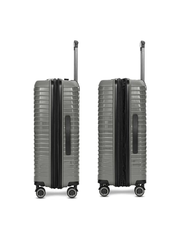 Stratic Shine 4 Rollen Trolley 65 cm mit Dehnfalte in grey