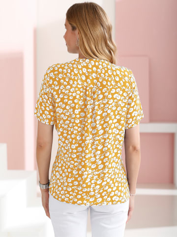 Sieh an! Bluse in gelb-bedruckt