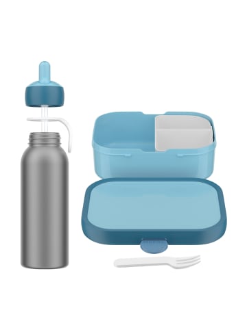Mepal 2er Set Lunchset mit Thermoflasche Campus in Cool Blue