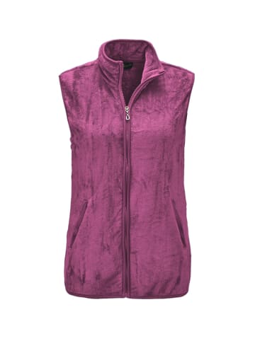 GOLDNER Teddy-Weste aus flauschigen Fleece in cyclam