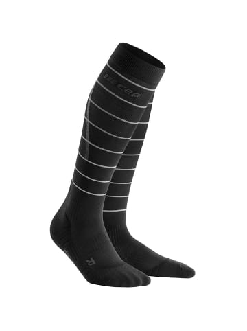 cep M REFLECTIVE COMPRESSSOCKS TALL in Schwarz