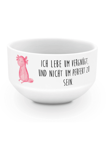Mr. & Mrs. Panda Müslischale Axolotl Niedlich mit Spruch in Weiß