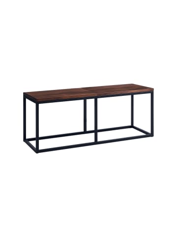 relaxdays Sitzbank in Industrial/ Schwarz - (B)120 x (H)47 x (T)30 cm