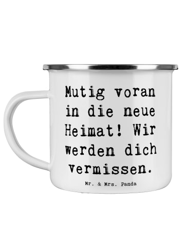 Mr. & Mrs. Panda Teetasse Spruch Umzug in eine neue Stadt mit Sp... in Weiß