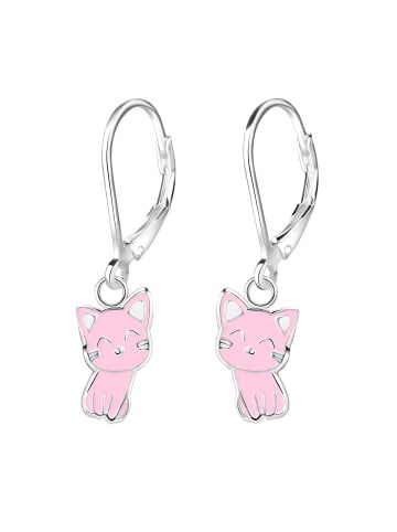 schmuck23 Silber Ohrringe 925 Katze 1,0 cm x 1,0 cm