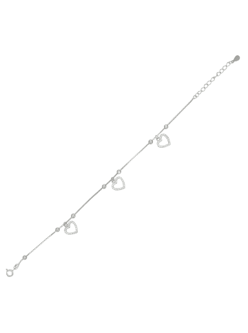 Adeliás Damen Anhänger – Herzanhänger aus 925 Silber mit Zirkonia in silber