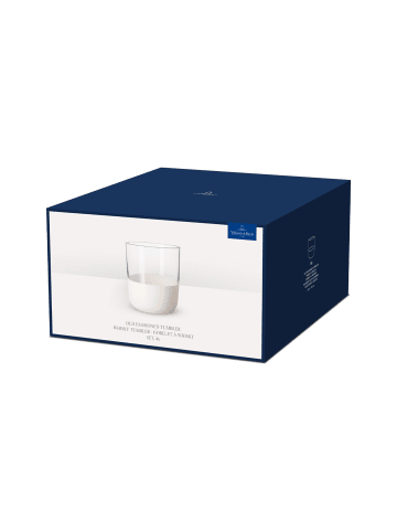 Villeroy & Boch 4er Set Whiskybecher Manufacture Rock in Weiß-Transparent 250 ml