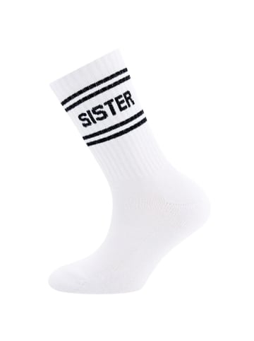 ewers Socken "SISTER" in weiß