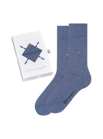 Burlington Socken 2er Pack in Graublau