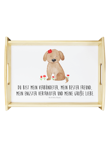 Mr. & Mrs. Panda Tablett Hund Dame mit Spruch in Weiß