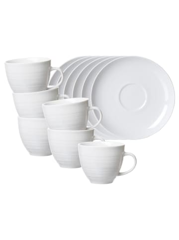 Ritzenhoff & Breker 6er Set Kaffeetassen mit Untertassen Suomi in Beige 260 ml