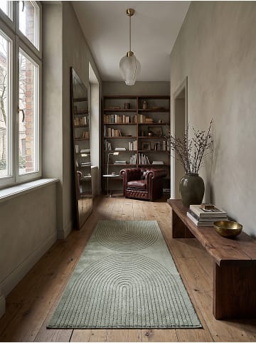 KADIMA DESIGN Teppichläufer Geometrisch pflegeleicht Wohnzimmer Schlafzimmer Flur in Grün