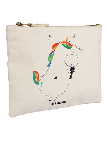 Mr. & Mrs. Panda kosmetiktäschchen Einhorn Sänger ohne Spruch in Weiß