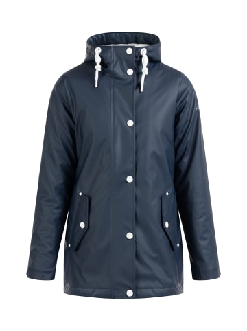 DreiMaster Maritim Regenjacke Mit Webpelzfutter in Marine