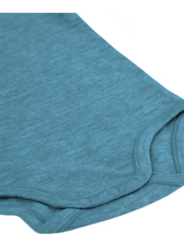 Normani Outdoor Sports Baby Merino Body Kurzarm Tauranga in Blau