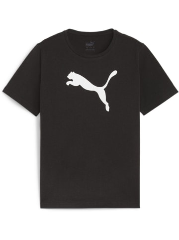 Puma T-Shirt "TeamRISE Logo Jersey Cotton Jr" in Schwarz