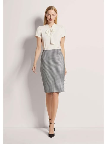 MADELEINE Schlanker Rock mit Zierknöpfen in schwarz / weiß