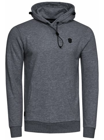 Rusty Neal Kapuzen-Sweatshirt mit Masken-Funktion in Anthrazit