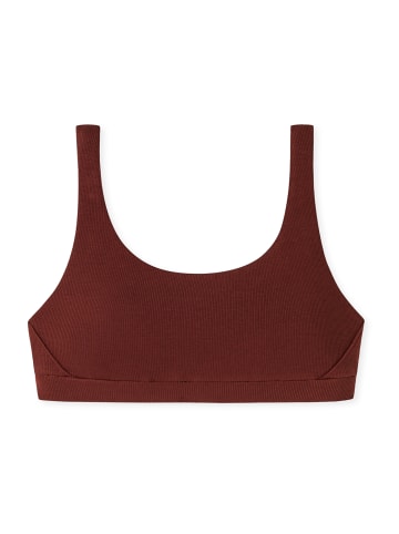 Schiesser Bustier Pure Rib in terracotta