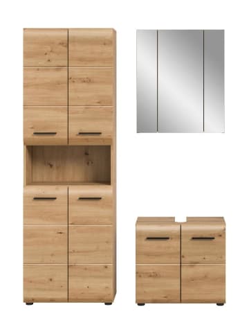 ebuy24 Badmöbelset Ice (3-teilig) Eiche 135 x 30 cm