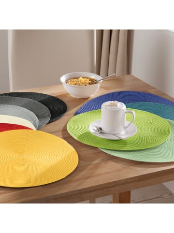 Erwin Müller Tischset 4er-Pack Amadora in schwarz