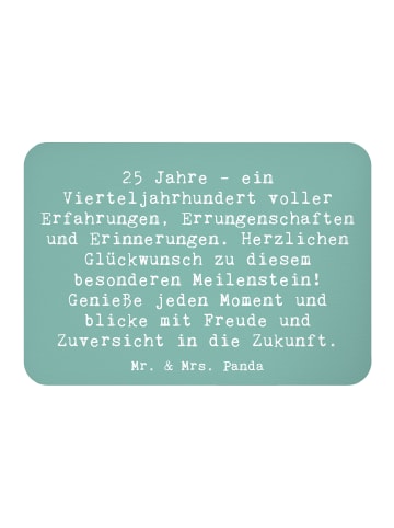 Mr. & Mrs. Panda Magnet Spruch 25. Geburtstag mit Spruch in Meeresbrise
