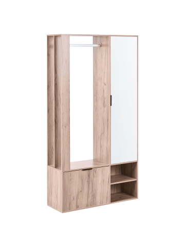 Beliani Kleiderschrank QUESNEL in Braun - (W) 100 x (H) 190 x (L) 35 cm